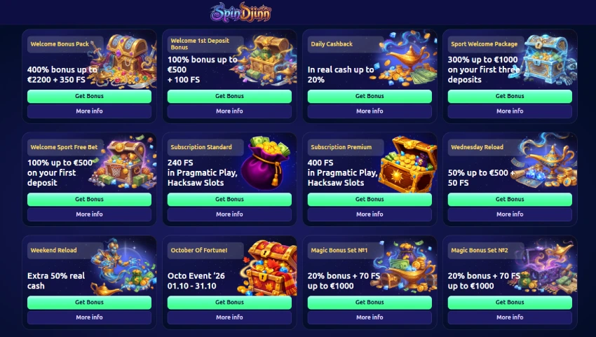 Welcome bonus
